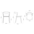 High Quality Chair in Ash Wood Made in Italy, 2 Pieces - Oslo Viadurini