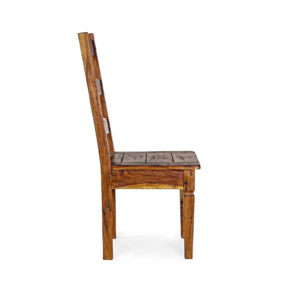 Classic Design Chair in Solid Acacia Wood Homemotion - Moritz Viadurini