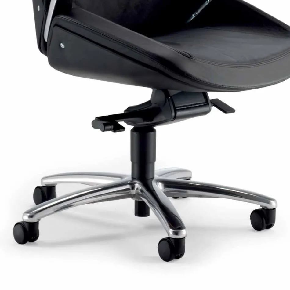 Executive chair in beech leather Ada Angelo Pinaffo & Gorgi Viadurini