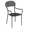 Stackable Garden Chair with Anthracite Color Iron Structure - Nadege