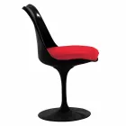 Swivel Chair in Lacquered Aluminum with Leather Seat Made in Italy - Cabiria Viadurini