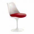 Swivel Chair in Lacquered Aluminum with Leather Seat Made in Italy - Cabiria