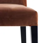 Upholstered solid wood living chair Grilli Zarafa made in Italy,2 pieces Viadurini