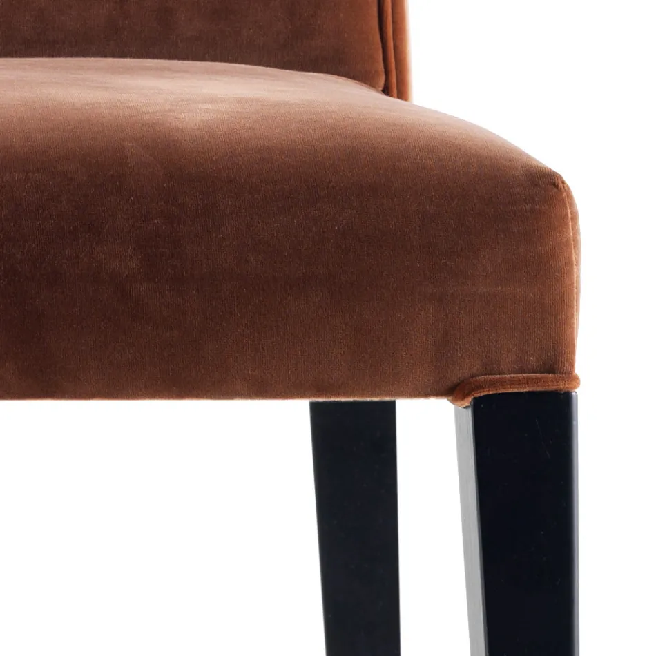 Upholstered solid wood living chair Grilli Zarafa made in Italy,2 pieces Viadurini