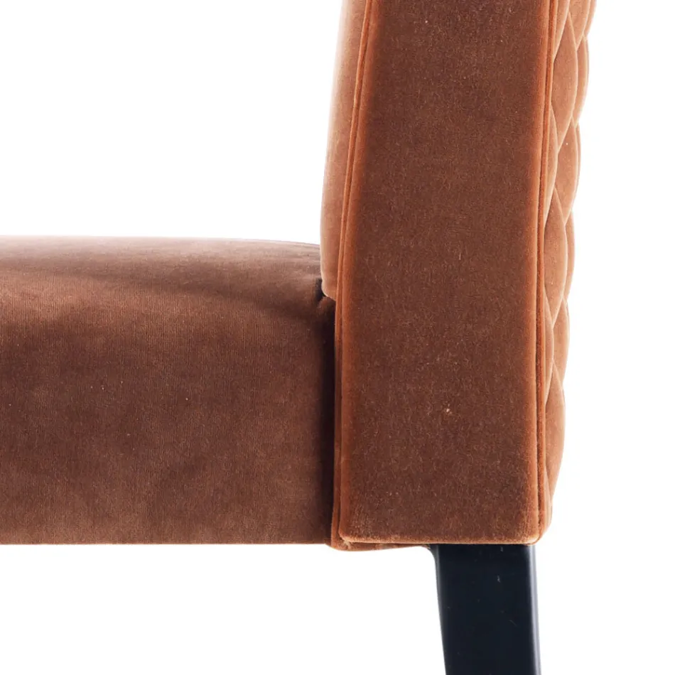 Upholstered solid wood living chair Grilli Zarafa made in Italy,2 pieces Viadurini