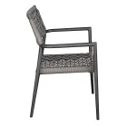 Stackable Outdoor Chair with Twist Wicker Seat and Back - Solefresco Viadurini
