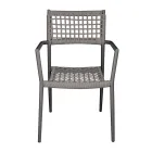 Stackable Outdoor Chair with Twist Wicker Seat and Back - Solefresco Viadurini