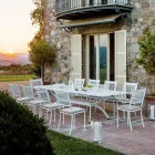 Stackable Outdoor Chair in Galvanized Steel Made in Italy 4 Pieces - Celia Viadurini