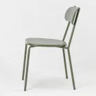 Stackable Outdoor Chair in Colored Metal Made in Italy 4 Pieces - Pixie Viadurini