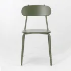 Stackable Outdoor Chair in Colored Metal Made in Italy 4 Pieces - Pixie Viadurini