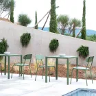 Stackable Outdoor Chair in Colored Metal Made in Italy 4 Pieces - Pixie Viadurini