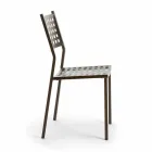 Stackable Outdoor Chair in Painted Metal Made in Italy, 8 Pieces - Lina Viadurini
