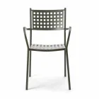 Stackable Outdoor Chair in Painted Metal Made in Italy, 8 Pieces - Lina Viadurini
