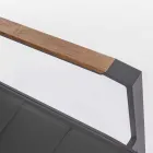 Stackable Outdoor Chair in Textilene and Anthracite Aluminum, 6 Pieces - Urban Viadurini