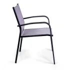 Stackable Outdoor Chair in Textilene and Aluminum Frame - Pennarello Viadurini