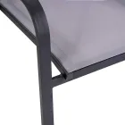 Stackable Outdoor Chair in Textilene and Aluminum Frame - Pennarello Viadurini