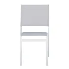 Stackable Aluminum and Textilene White or Gray Garden Chair - Floraforma Viadurini