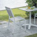 Stackable Aluminum and Textilene White or Gray Garden Chair - Floraforma