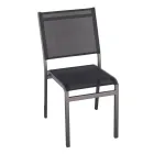 Stackable Aluminum and Textilene White or Gray Garden Chair - Floraforma Viadurini