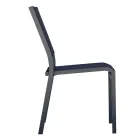 Stackable Aluminum and Textilene White or Gray Garden Chair - Floraforma Viadurini