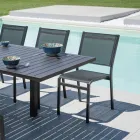 Stackable Aluminum and Textilene White or Gray Garden Chair - Floraforma Viadurini