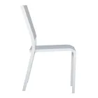 Stackable Aluminum and Textilene White or Gray Garden Chair - Floraforma Viadurini