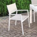 Stackable Garden Chair in Aluminum and Textilene - Ninfea