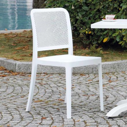 Stackable Garden Chair in Polypropylene and Fiberglass - Ciop Viadurini