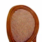 Stackable Living Room Chair in Ailando Wood and Vienna Straw - Laguna Viadurini