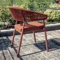 Stackable Aluminum Chair with Rope Cushion and Backrest - Frescultura