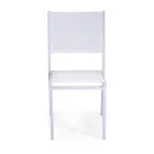 Stackable Chair in Textilene and White Aluminum Frame - Pennarello Viadurini