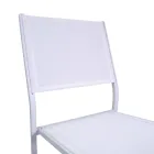 Stackable Chair in Textilene and White Aluminum Frame - Pennarello Viadurini