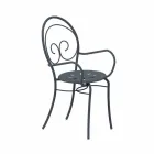 Stackable Outdoor Chair in Metal Made in Italy, 2 Pieces - Authority Viadurini