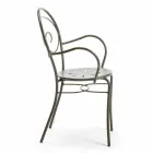 Stackable Outdoor Chair in Metal Made in Italy, 2 Pieces - Authority Viadurini