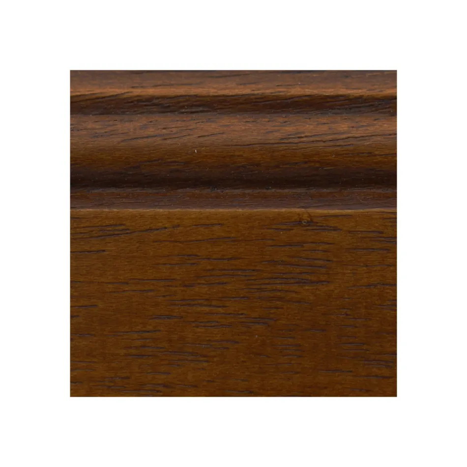 Chair in White Eco-Leather and Patinated Cherry Wood Made in Italy - Dolomite Viadurini