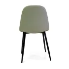 Eco-leather chair with different finishes and metal structure - Pencil Viadurini