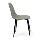 Eco-leather chair with different finishes and metal structure - Pencil Viadurini