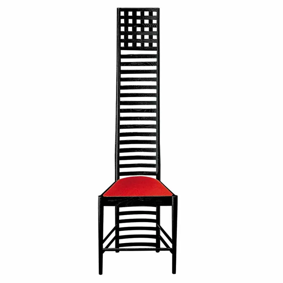 Chair in Black Painted Ash with Seat in Cotton Made in Italy - Merapio Viadurini