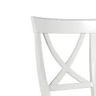 Chair in White Gleaned Wood and Juma Beige Fabric Made in Italy - Diamante Viadurini