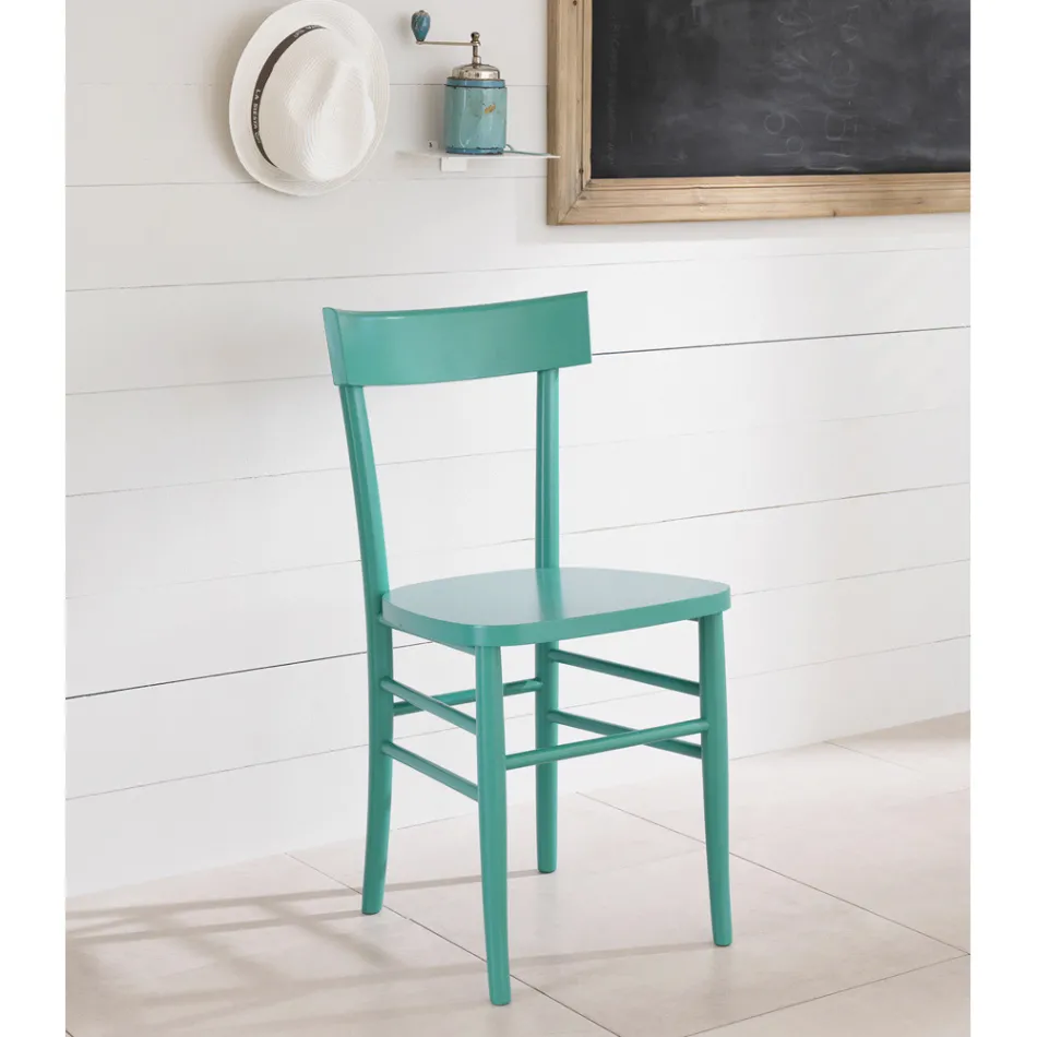 Modern design 4-piece beech wood chair - Stella Viadurini