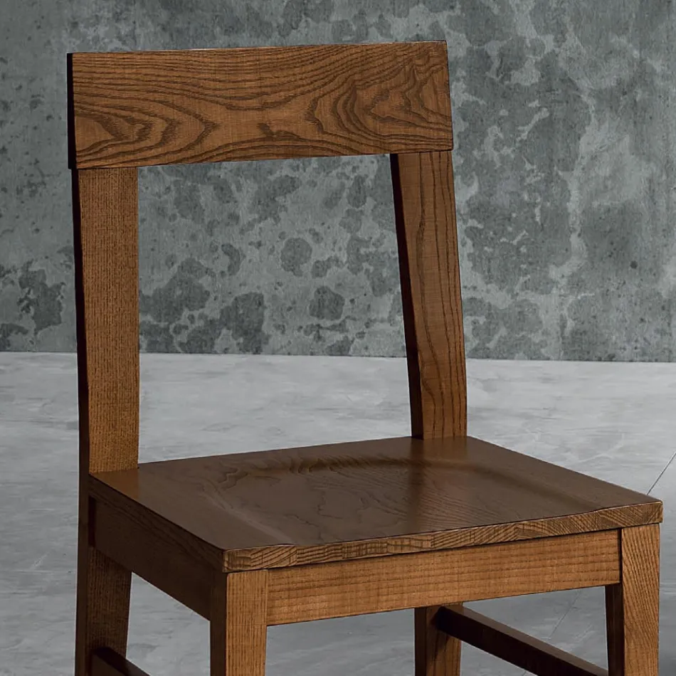 Chair in Masello Beech Wood Kitchen Design Made in Italy - Sofia Viadurini