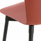 Polypropylene Chair with Stained Oak Base Made in Italy, 2 Pieces - Scandio Viadurini