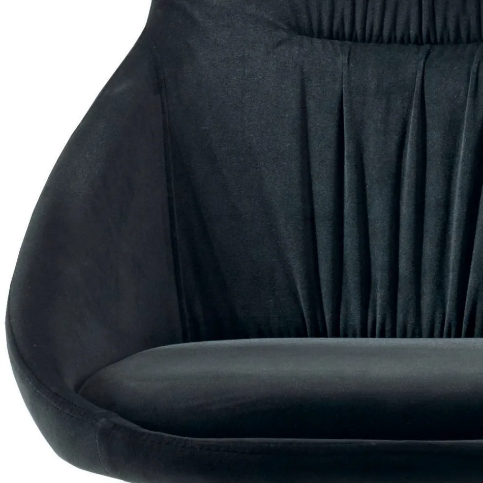 Chair in Velvet and RAL Lacquered Steel Made in Italy 4 Pieces - Mariapina Viadurini