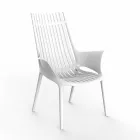 Lounge Chair with Armrests for Outdoor in Plastic 4 Pieces - Ibiza by Vondom Viadurini