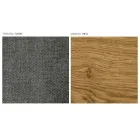 Modern living room chair in different fabrics with wooden shell - Wolter Viadurini