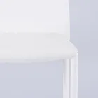 Modern Living Room Chair in Eco-Leather and Metal Made in Italy - Reka Viadurini