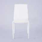 Modern Living Room Chair in Eco-Leather and Metal Made in Italy - Reka Viadurini