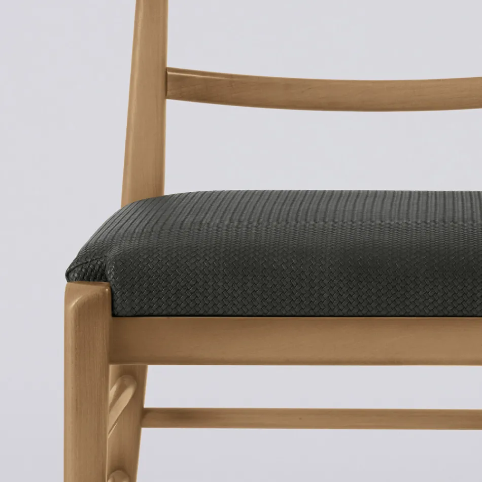 Modern Living Room Chair in Fabric and Solid Wood Made in Italy - Wilma Viadurini