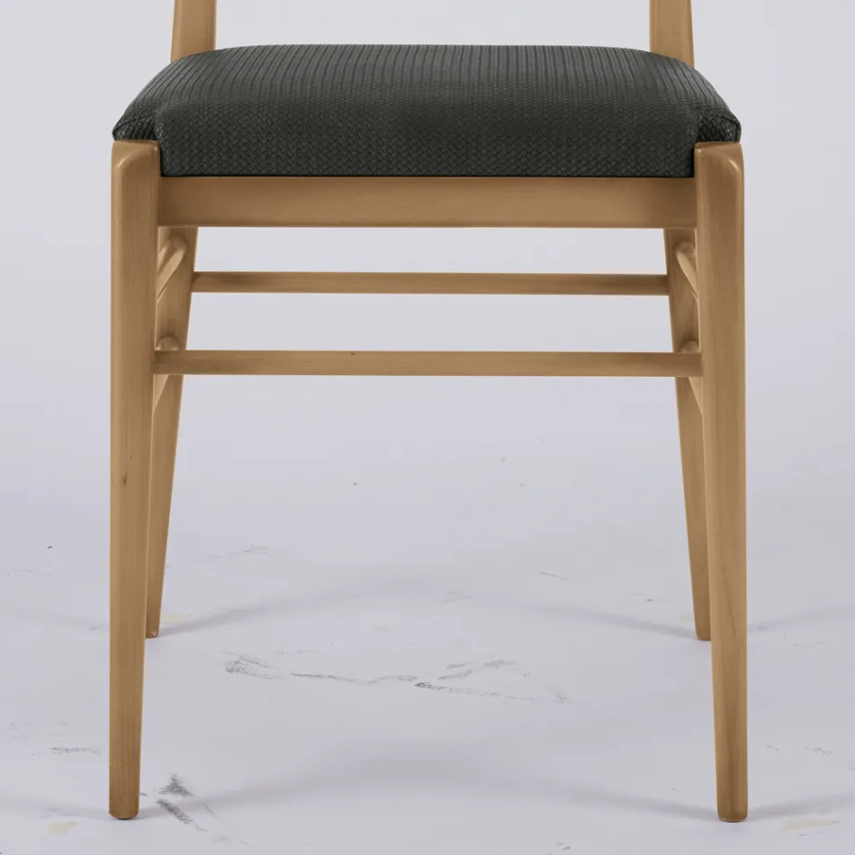 Modern Living Room Chair in Fabric and Solid Wood Made in Italy - Wilma Viadurini