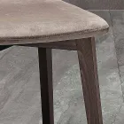 Modern Chair of Elegant Design in Quilted Velvet and Wood - Scarat Viadurini